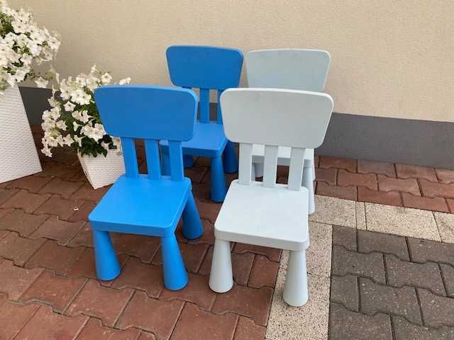 Krzesełka krzesło dziecięce IKEA MAMMUT niebieskie