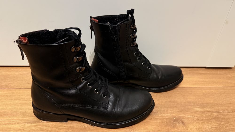 Buty trzewiki skórzane