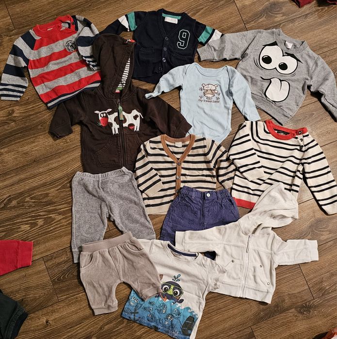 Mega paka dla niemowlaka rozmiar 62 cm body sweterek bluza spodnie