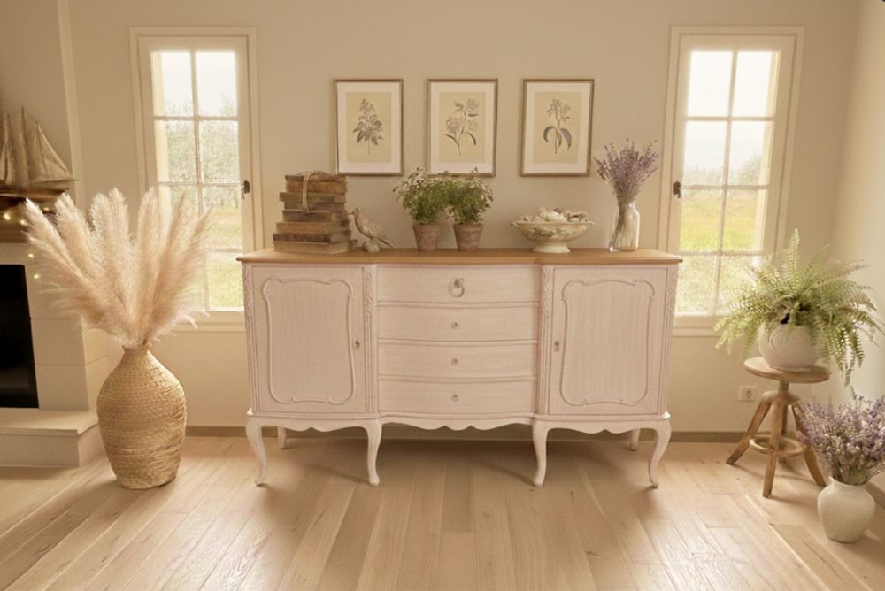 Aparador de sala queen anne restaurado