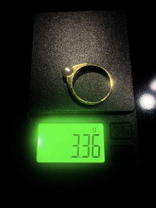 Anel de ouro 19k, peso3,36gr