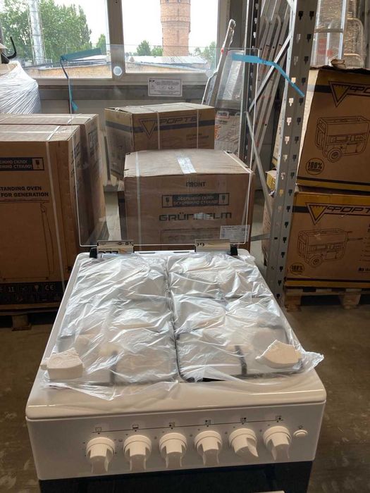 Плита газова G4FG5612W 50см. біла (GRUNHELM) газова духовка