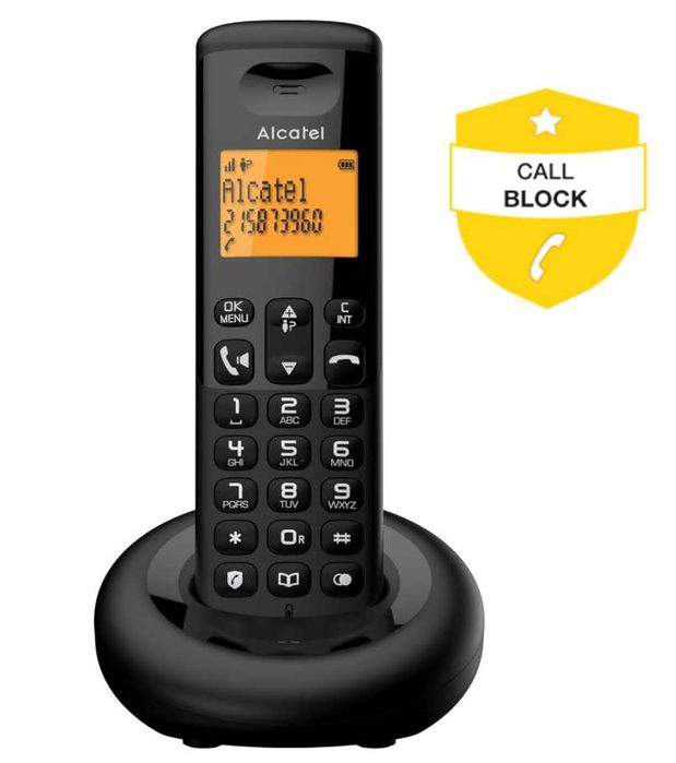 Alcatel E260 czarny - Telefon bezprzewodowy DECT