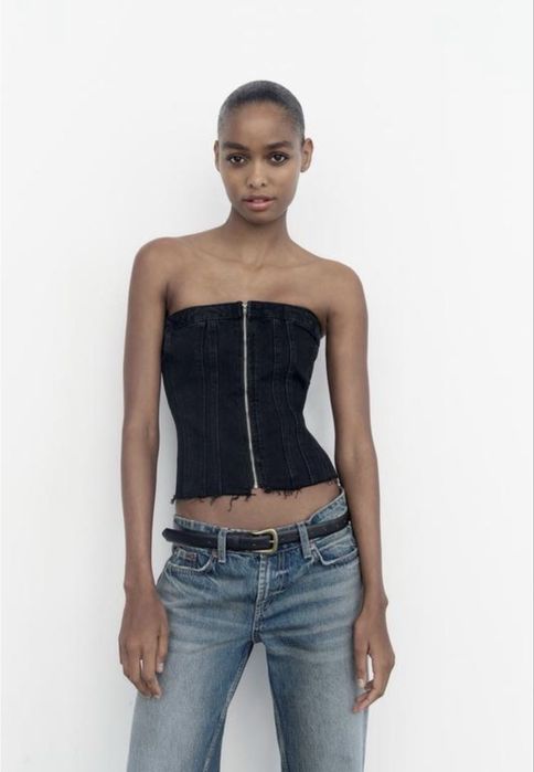 Джинсовий корсет Zara