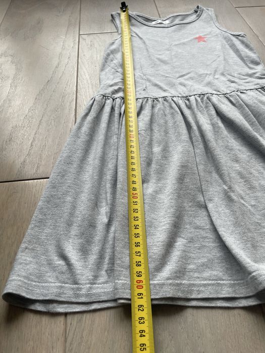 Sukienka szara, 128 cm