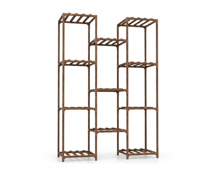 NOWY Drewniany Kwietnik Stojący na Kwiaty Rośliny Wysoki Regał Stojak