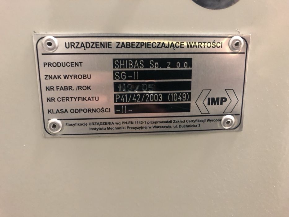 Duży Sejf Shibas SG2 podwojny zamek
