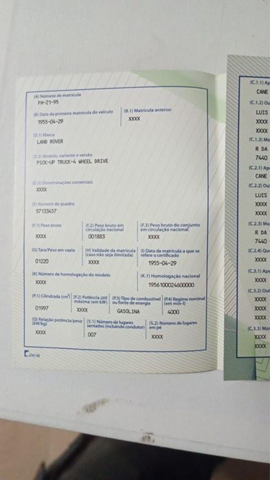 Land rover serie 1 de 1955 gasolina