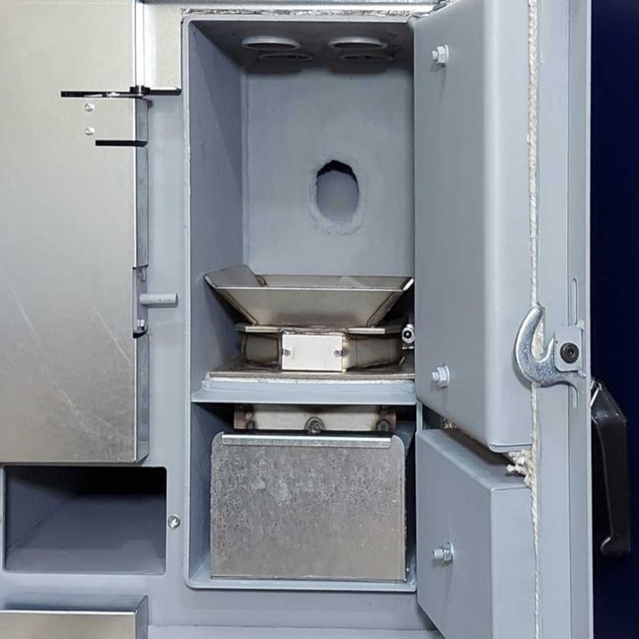 Kocioł, piec na pelet Zębiec PERŁA 20 kW - kompaktowe wymiary