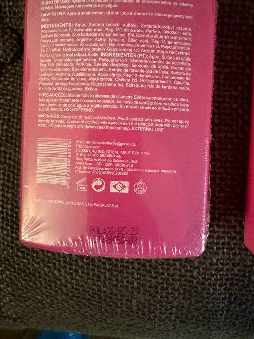 Conjunto Shampoo e Condicionador da Linha Fioterapia.