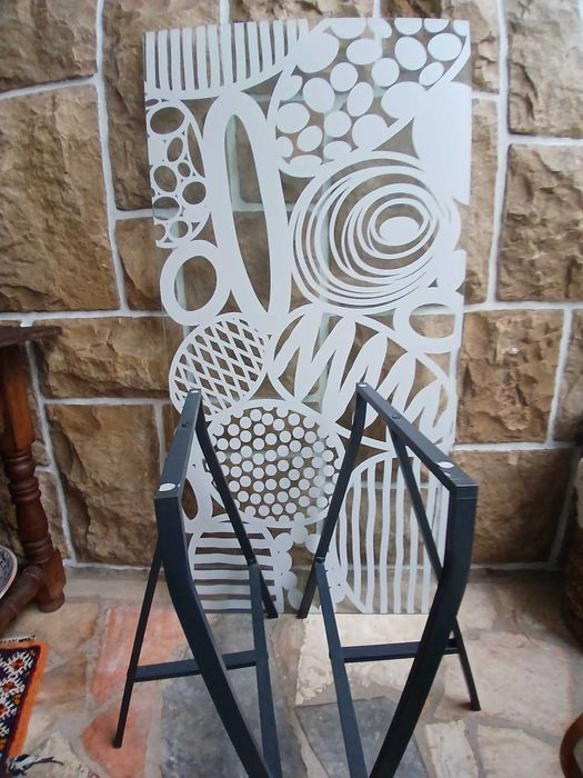 Tampo de Vidro para Secretária e Suportes IKEA