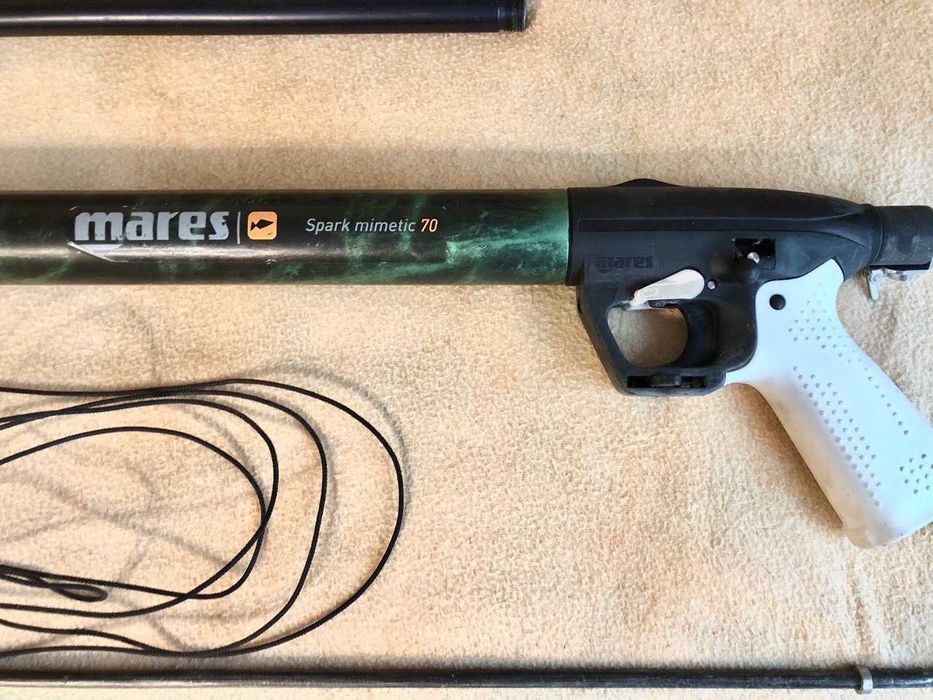 Ружье пневмо. подводная охота Mares Spark mimetic 70 с регулятором боя