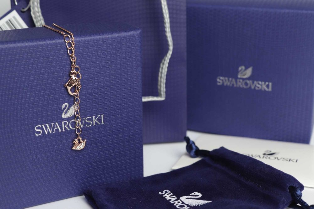 Swarovski підвіска рожевий лебідь