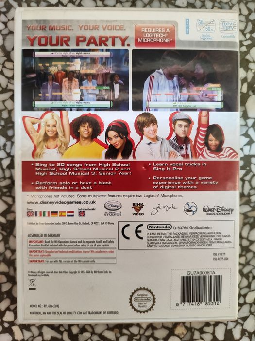 Disney Sing It High School Musical 3 Nintendo Wii