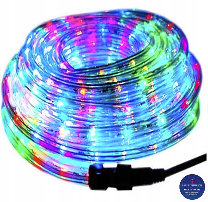 Wąż LED Multikolor oświetlenie zewnętrzne wewnętrzne 10M