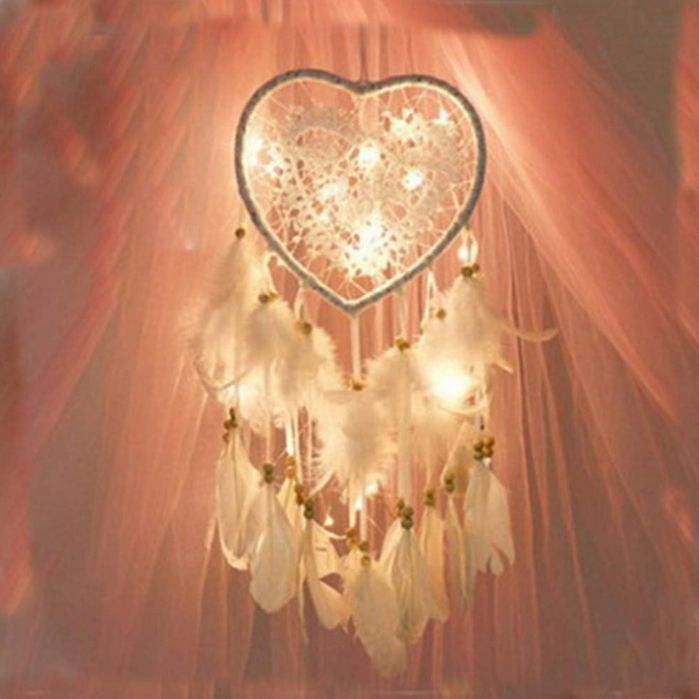 Łapacz snów Railonch w stylu Boho z lampkami led