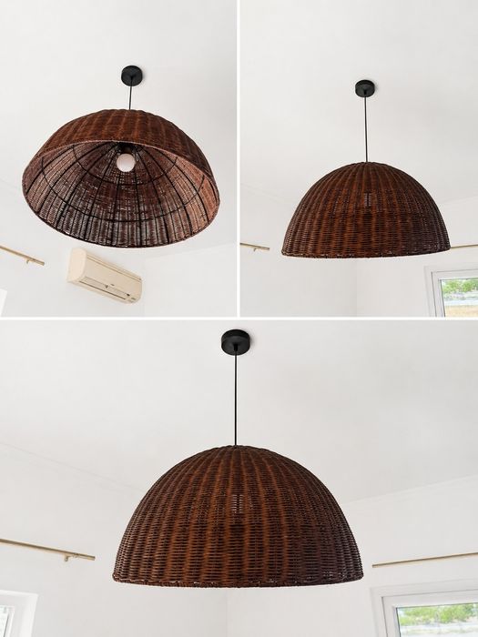 Candeeiro Suspenso Kenay Home em Rattan Natural Grande