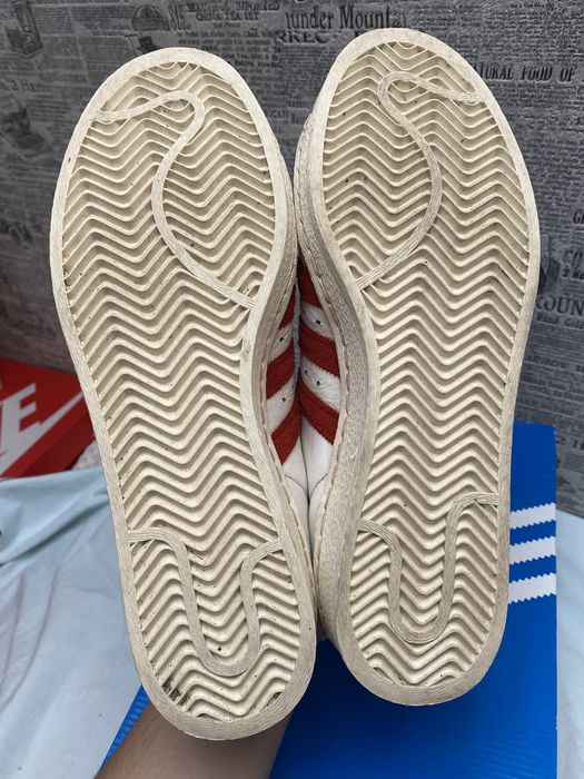 Adidas Superstar 82 White Vivid Red Cloud White