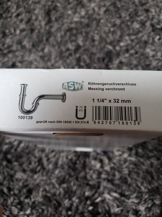 Syfon rurowy ASW 1  1/4"x32 mm.