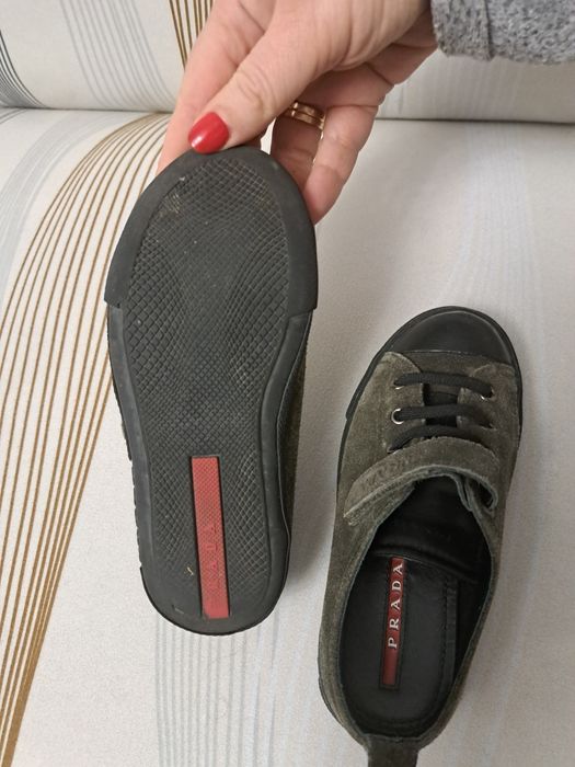 Замшевые кеды Prada