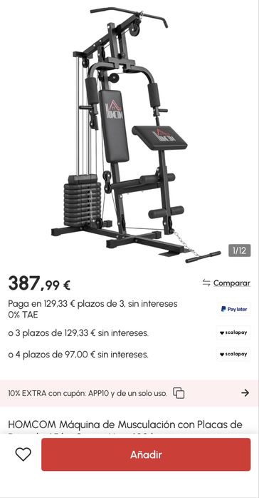 Máquina de Musculação Multifunções HOMCOM A91-177 - Como Nova