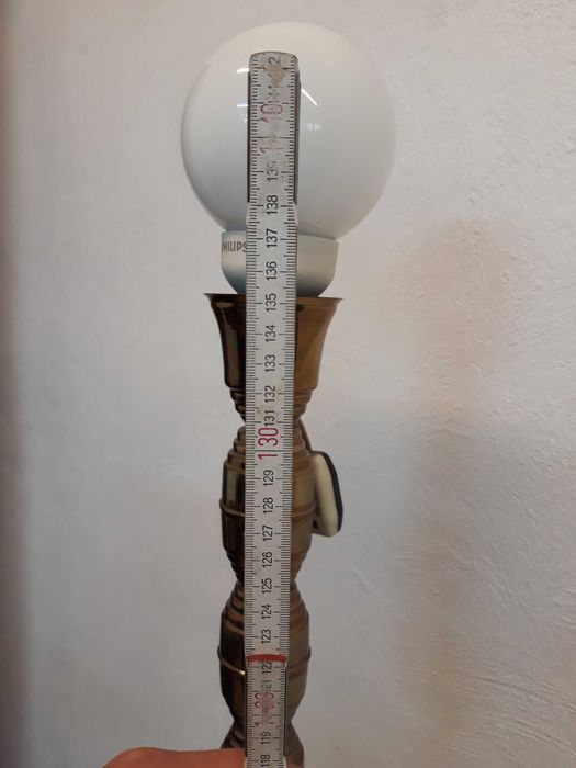 Lampa podłogowa a'la świecznik złota bez abażuru 135 cm