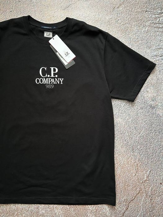 Футболка C.P. Company Brushed Cotton Embroidery logo black