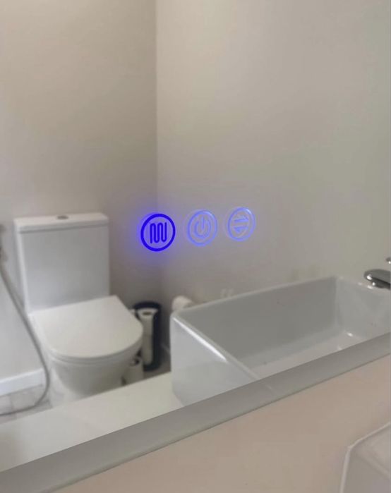 Espelho de casa de banho Baklon com iluminação LED 120x70