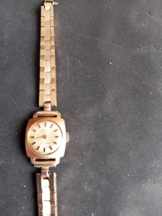 Relógio antigo mecânico senhora 17rubis Topázio Incabloc Suiço