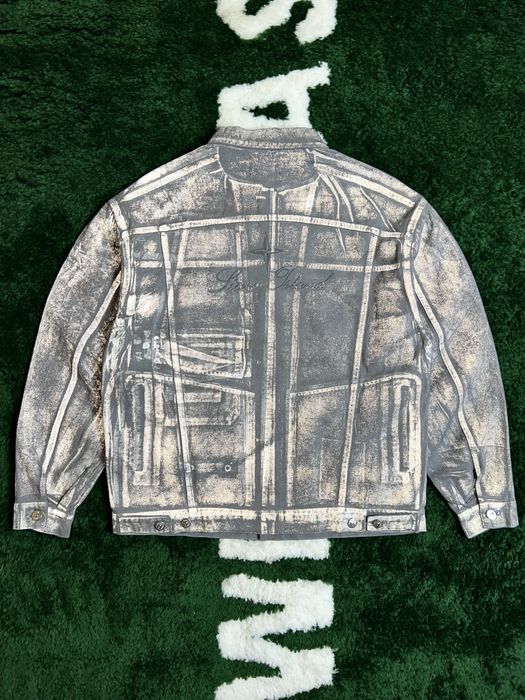 Куртка Supreme x Stone Island Denim Trucker Jacket Reflective