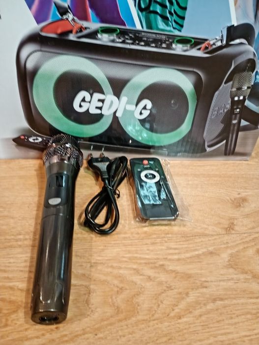 Блютуз караоке акустика Temeisheng-02(SD,USB, FM) ПультДУ,микрофон