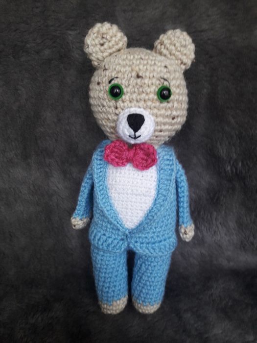 Misie ślubne młoda para dekoracja ślubna prezent handmade
