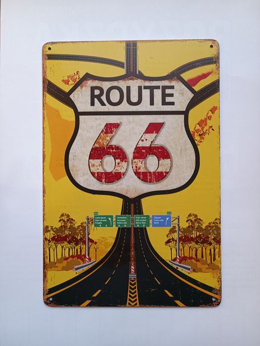 Nowy metalowy szyld Router 66 usa loft whisky plakat bar club garaż lo