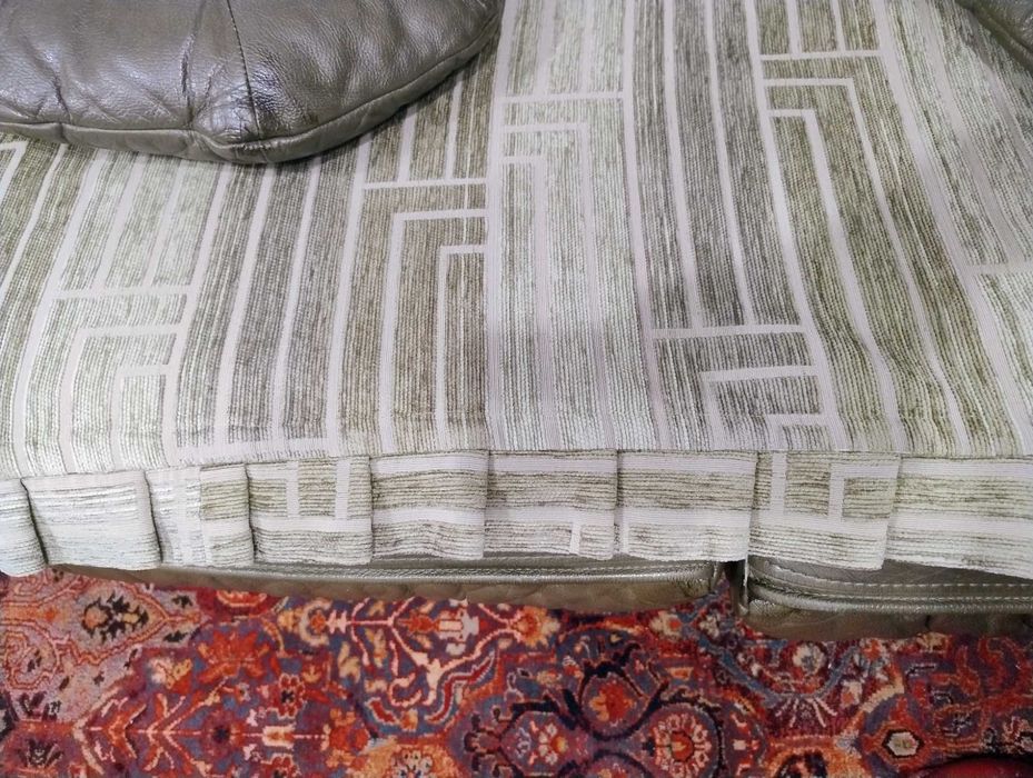 Zestaw wypoczynkowy sofa fotel skóra naturalna oliwka Kalwaria 3+2+1