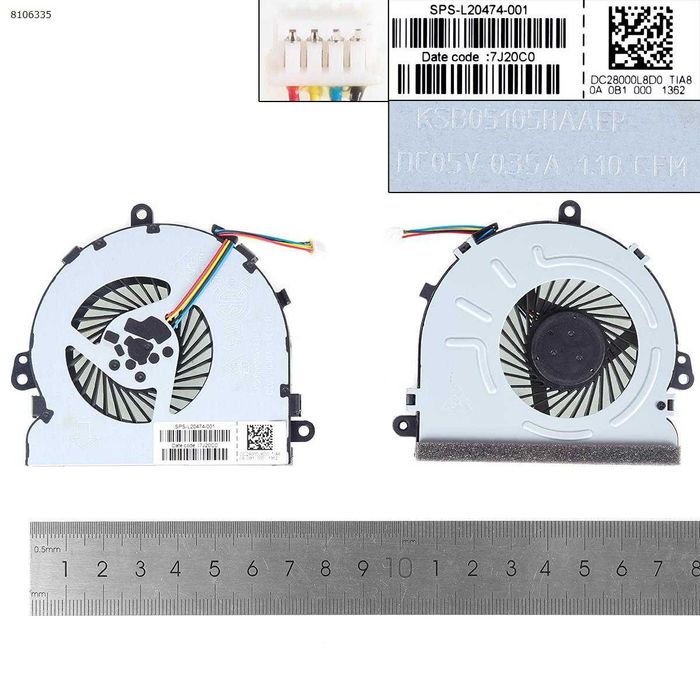 Ventoinha HP Pavilion 15-DA 15-DB