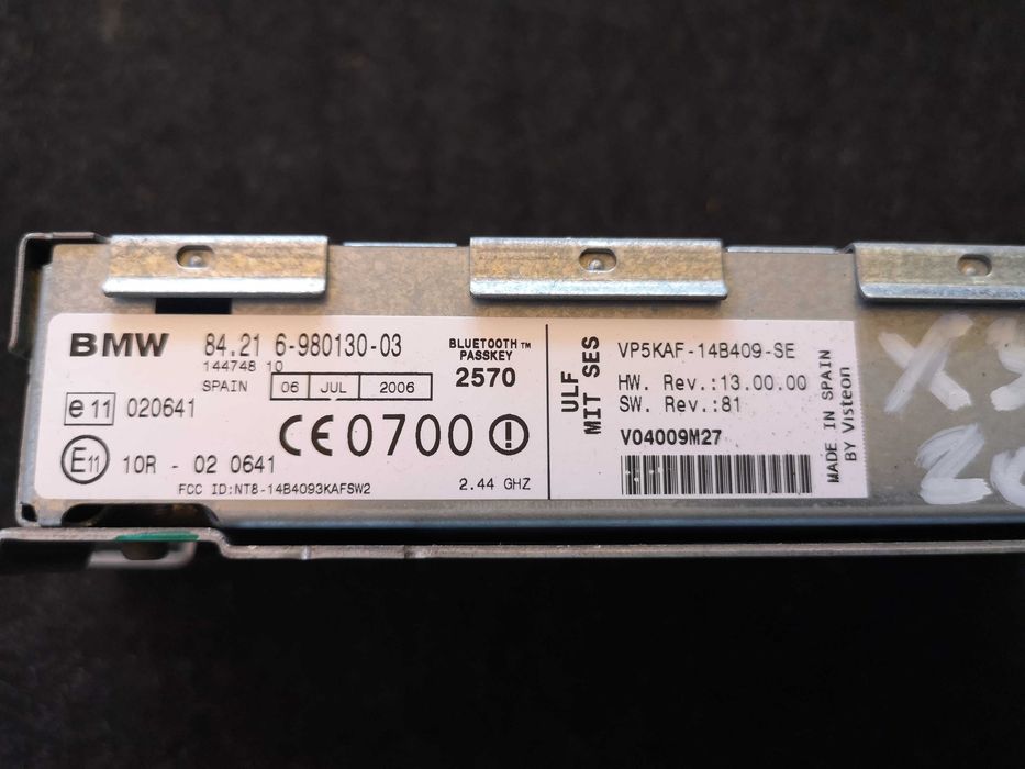 BMW X3 E83 3 E46 5 E39 X5 E53 Moduł bluetooth mulf 6980130