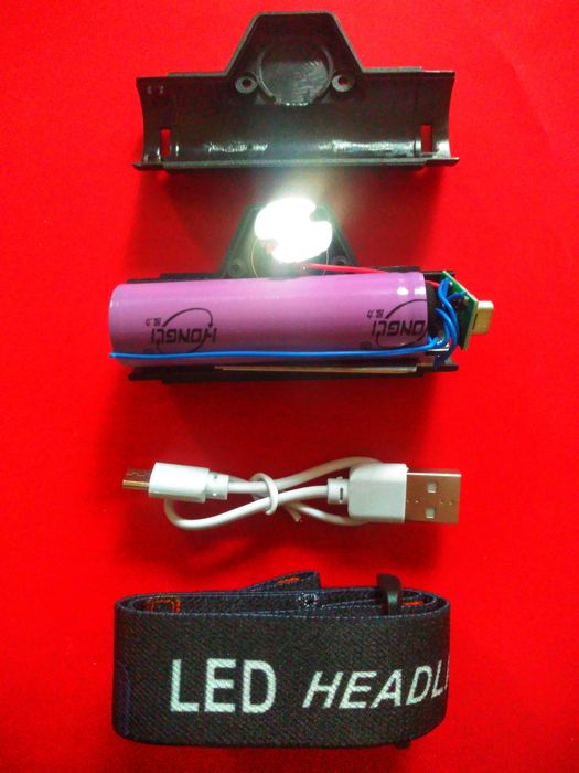 ‼️Є ОПТ‼️1200мАч налобний фонарик ліхтарик чесний акумулятор 18650