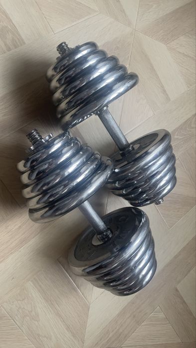 Гантеля розбірна ТА-1435 хромована 25 кг (1 шт)