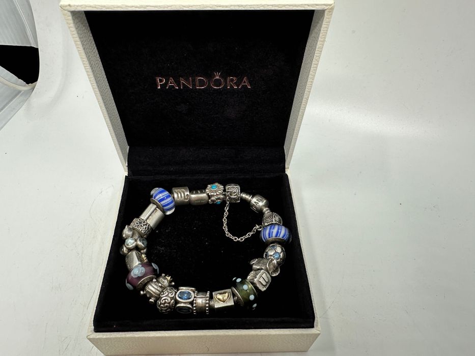 Bransoletka Pandora vintage srebro/zloto próba 925