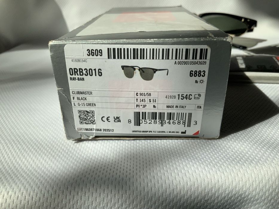 Сонцезахисні окуляри Ray-Ban Clubmaster RB3016 901/58
