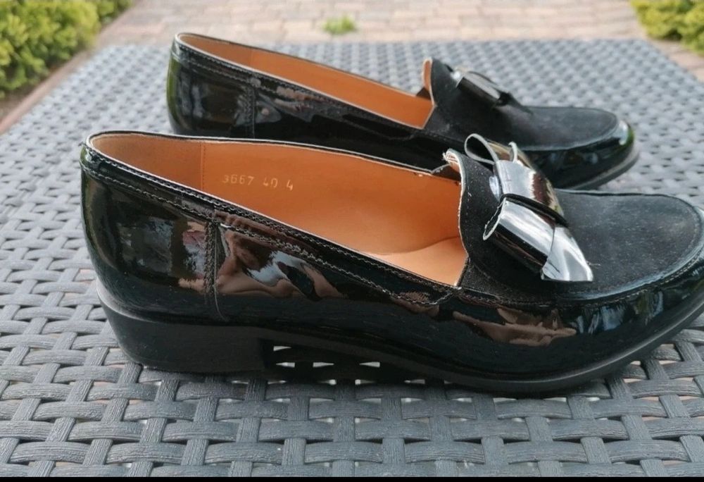 Mokasyny damskie czarne roz 40