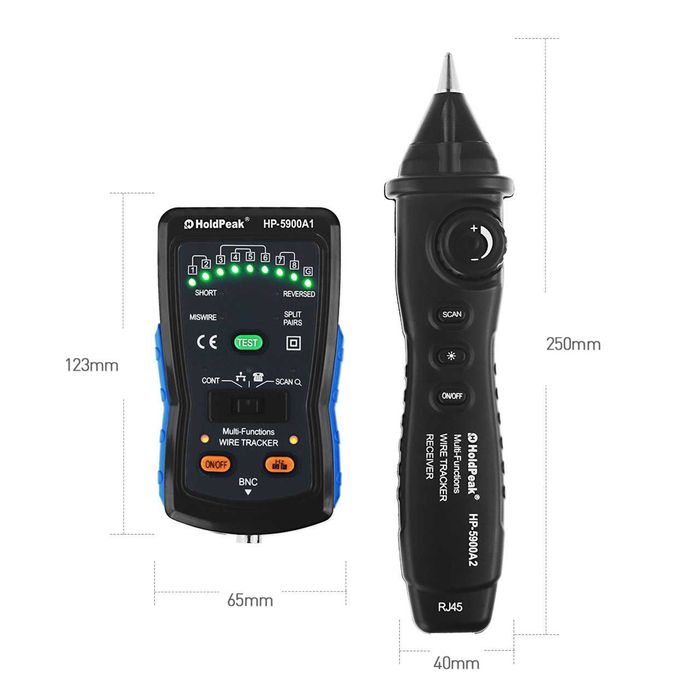 Тестер HOLDPEAK HP-5900A Cable Finder Tone Generator Probe Kit