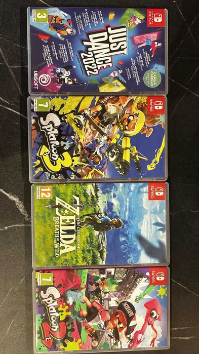 Nintendo Swich + 4 Gry