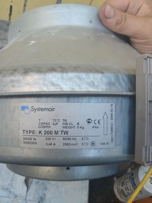 Канальний вентилятор Systemair K 200 M TW