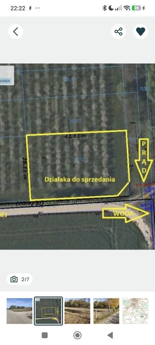 Działka budowlana Strobów 1179 m², media w drodze - Więcej