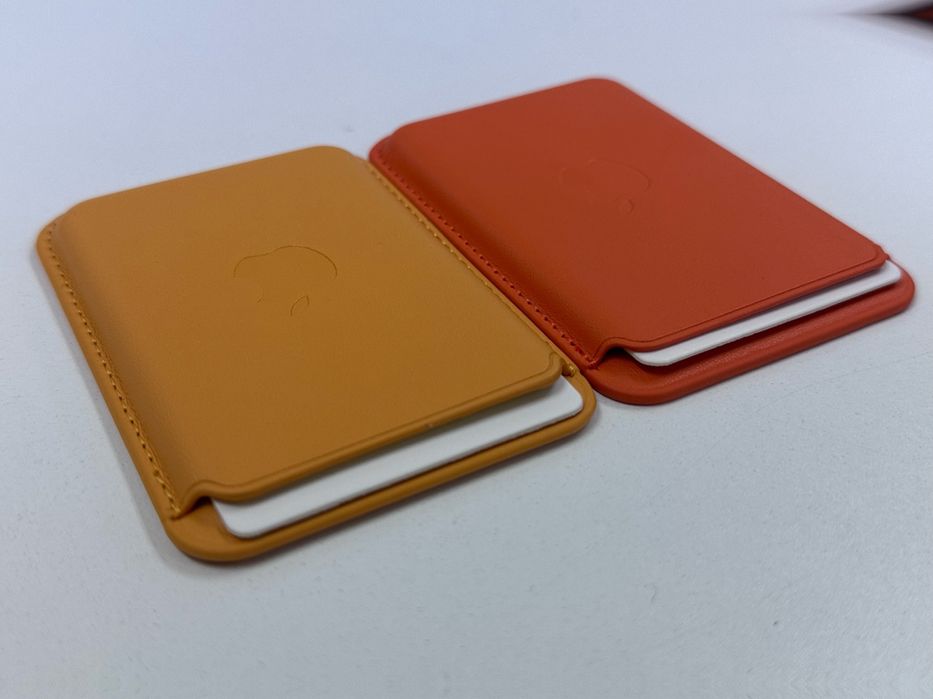 Pomarańczowy Mag Safe Wallet Portfel magnetyczny Wsówka  Apple Iphone