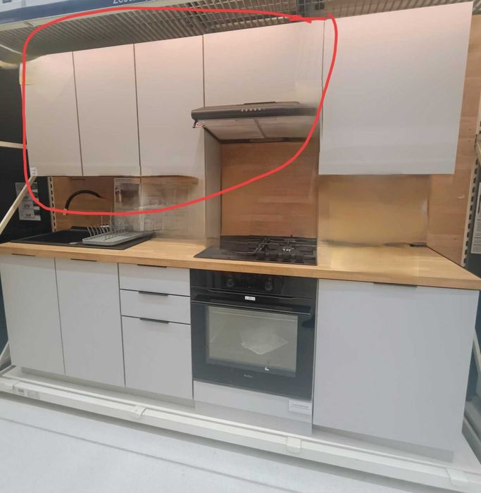 Szafki wiszące kuchenne  jasno szare