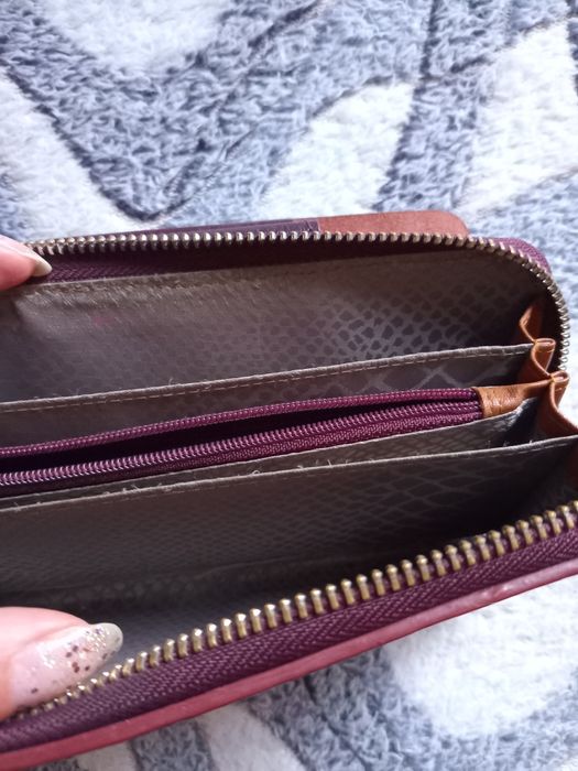 Гаманець шкіра vif 19\10см все ціле бордовий