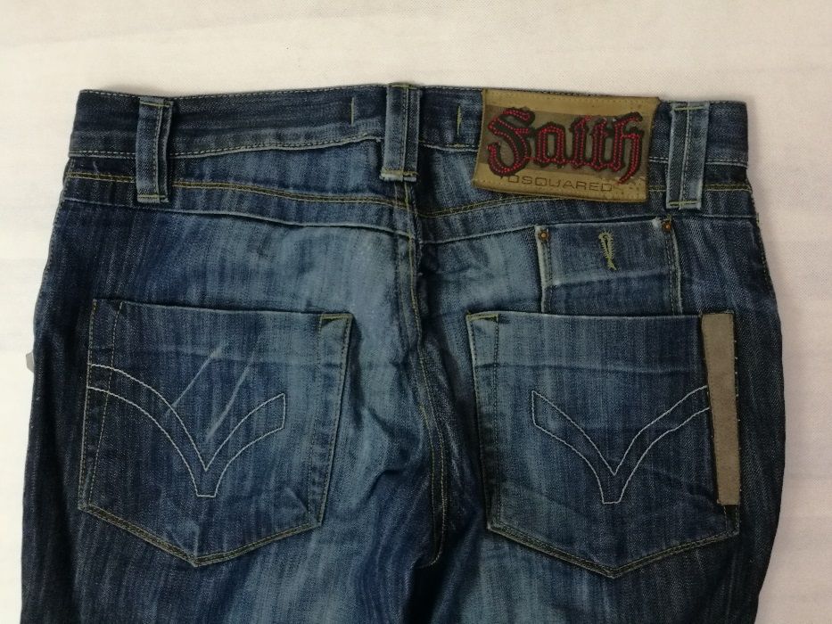 Dsquared® D2 Spodnie Jeans roz. L | 32 Brothers DEAN DAN Oryginał Made in Italy model Premium modne Polecam Męskie Rarytas Top Spodnie jeansowe