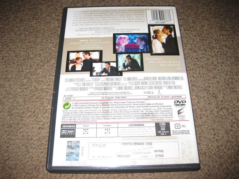 DVD "Closer" with Julia Roberts64285975147905121